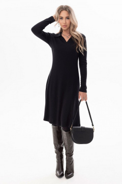 Платье с отложным воротником и V-образным вырезом Golden Valley 4967 черный - фото 1