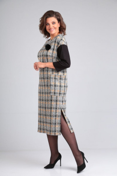 Michel chic 2150 черный-серый-горчичный
