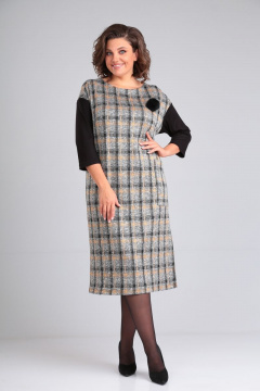 Michel chic 2150 черный-серый-горчичный
