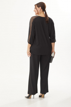 На праздник комплект блузка и брюки-палаццо из текстиля Michel chic 1363 черный - фото 5