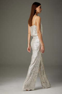 Нарядный комплект из пайеточного трикотажа: брюки и топ N.O.W. 1363 - фото 2