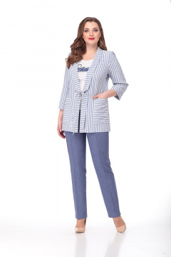 Мишель стиль 849 голубой,полоска