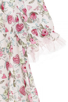 Платье трапециевидное для девочки с рукавом-крыло Bell Bimbo 201020 набивной - фото 3