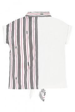 Блузка для девочки в полоску с узлом и книпперами Bell Bimbo 201050 полоска - фото 4