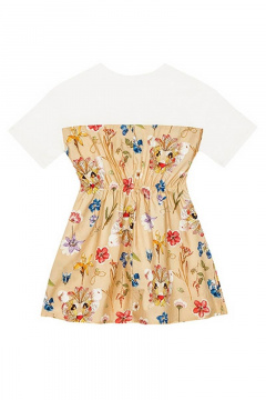 Платье свободного силуэта с рюшей и трансфером для девочки Bell Bimbo 201061 набивной - фото 3