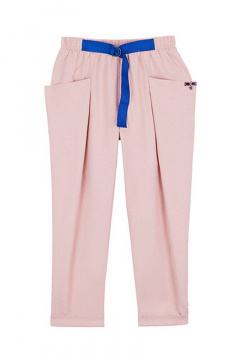 Летние брюки из легкого текстиля с карманами и ремешком Bell Bimbo 201065 бежевый - фото 1