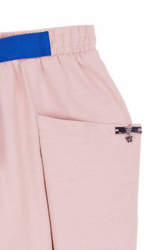 Летние брюки из легкого текстиля с карманами и ремешком Bell Bimbo 201065 бежевый - фото 3