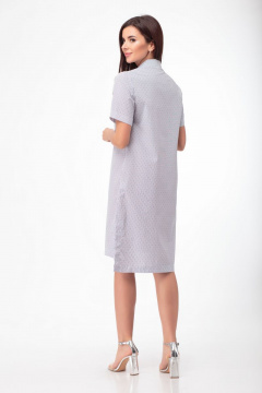 Платье-рубашка прямое из хлопка с карманами и ассиметричным низом Anelli 725 точка - фото 5