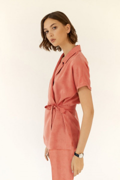 Брюки на каждый день из текстиля, розовые, лето BURVIN 6834-11 - фото 2