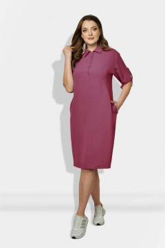 Летнее платье из текстиля с кокетками и карманами Fortuna ШЖ 670 клевер - фото 1