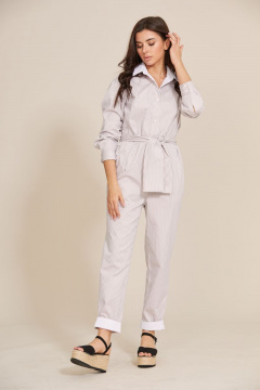 Комбинезон полосатый из хлопка для летних образов R.O.S.E. 32020 - фото 4