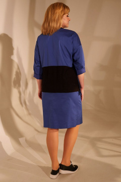 Юбка с отрезным поясом из хлопка с карманами Golden Valley 5035 синий - фото 2