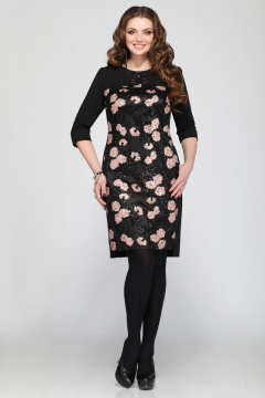 Платье с гипюром и вышивкой пайетками, полуприлегающего силуэта Matini 3.1021 - фото 1