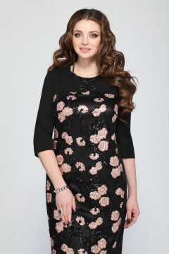 Платье с гипюром и вышивкой пайетками, полуприлегающего силуэта Matini 3.1021 - фото 3