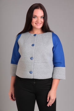 Жакет на каждый день из текстиля с рукавами 40 см Lady Style Classic 877 - фото 1