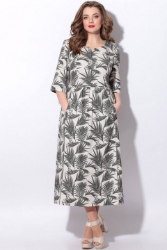 LeNata 11023 листья-на-бежевом