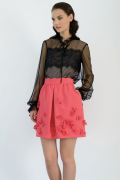 Юбка нарядная из текстиля, розовая, круглая форма BURVIN 6692-21 - фото 1