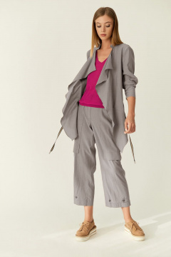 Серые текстильные брюки для комфортного повседневного стиля BURVIN 6754-11 2 - фото 1