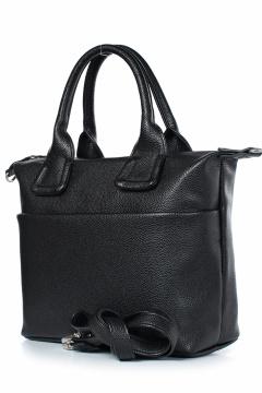 Стильная черная сумка из экокожи с ручками и ремнем Galanteya 31822.23с1115к45 черный - фото 1