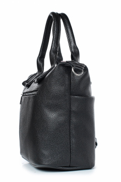 Стильная черная сумка из экокожи с ручками и ремнем Galanteya 31822.23с1115к45 черный - фото 4