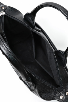 Стильная черная сумка из экокожи с ручками и ремнем Galanteya 31822.23с1115к45 черный - фото 5