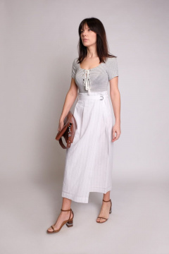 Юбка из текстиля, белая, летняя, на каждый день BURVIN 6802-21 1 - фото 2