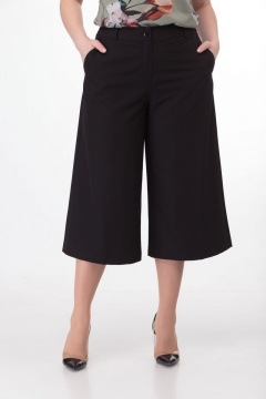 Классические кюлоты из хлопка с застежкой на гульфик Anelli 837 черный - фото 5