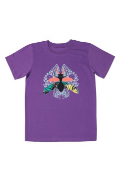 Летняя майка из трикотажа и хлопка для девочки Bell Bimbo 172362 фиолетовый - фото 1