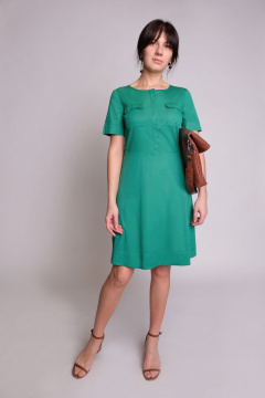 Зеленое нарядное платье из тканей для особых случаев BURVIN 7010-81 1 - фото 1