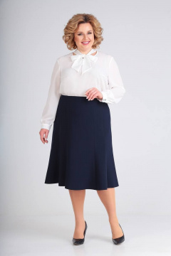 Юбка расклешенная из текстиля, демисезонная Swallow 254 синий - фото 1