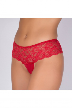 Трусы-стринги из эластичного кружева с задней отделкой Verally 1014-3 красный - фото 3