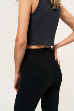 Леггинсы с штрипкой из утепленного трикотажа на широком поясе LeNata 15360 черный - фото 5