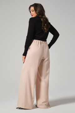 Брюки классические из текстиля с зауженным к низу кроем Панда 149264w бежевый - фото 3