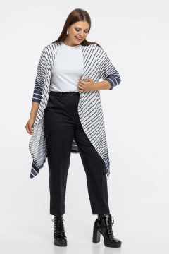 Лёгкий демисезонный кардиган в мультиколор на каждый день Avila 0620 синий - фото 4