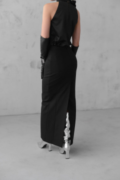 Юбка макси с высокой посадкой из шерсти и текстиля HELEN BIRCH U002 - фото 5