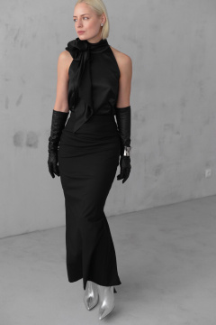 Юбка макси с высокой посадкой из шерсти и текстиля HELEN BIRCH U002 - фото 3