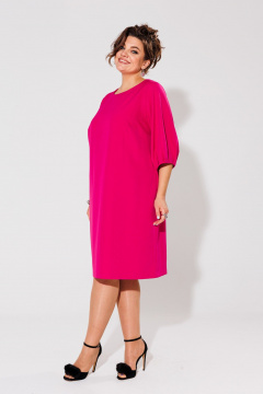 Платье в стиле нарядной элегантности с рукавом 3/4 Anelli 1434.1 фуксия - фото 3