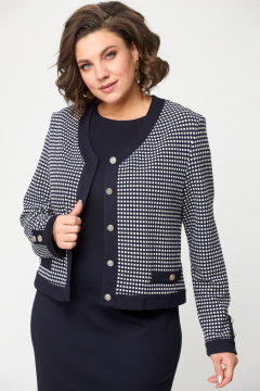 Деловой комплект жакета и платья из трикотажа DaLi 3653 - фото 2