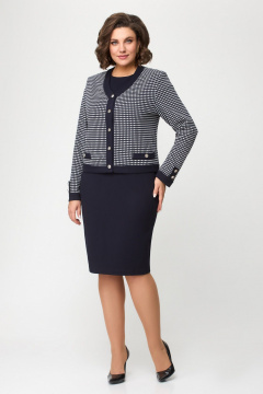 Деловой комплект жакета и платья из трикотажа DaLi 3653 - фото 1