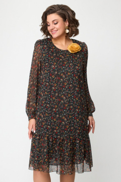 Платье из шифона зеленое с длиной 103 см для наряда DaLi 4560.1 - фото 2