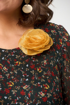 Платье из шифона зеленое с длиной 103 см для наряда DaLi 4560.1 - фото 4