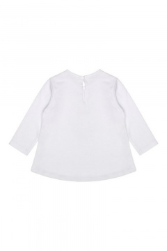 Жакет из интерлока с рюшей и цифровым принтом для повседневной Bell Bimbo 180321 белый - фото 2