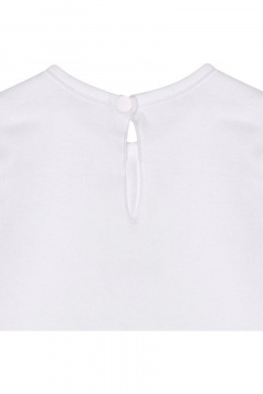 Жакет из интерлока с рюшей и цифровым принтом для повседневной Bell Bimbo 180321 белый - фото 4