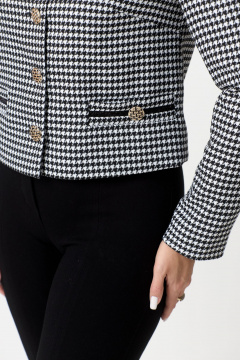 Деловой черный жакет из трикотажа DaLi 6386.1 - фото 4