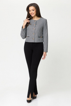 Деловой черный жакет из трикотажа DaLi 6386.1 - фото 5