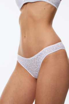 Белые трикотажные трусы-слипы с низкой линией талии Леди Леда 310-282 - фото 1