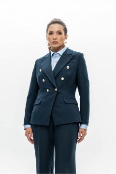 Черные оверсайз брюки из мягкой поливискозы с широким поясом EZER 1009 темно-синий - фото 2