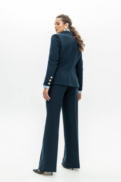 Деловой костюм брюки и блейзер из текстиля с стрелками EZER 2032 темно-синий - фото 5