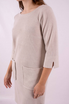 Платье прямого силуэта с разрезами и лодочной горловиной Mita ЖМ1189 - фото 3