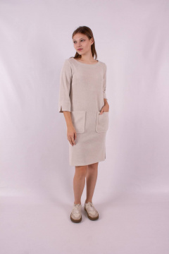 Платье прямого силуэта с разрезами и лодочной горловиной Mita ЖМ1189 - фото 2